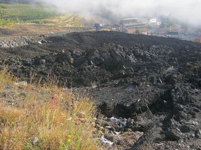 Lava flow on Mt Etna