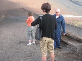 The team on the volcano