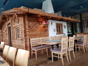 A house in a house. Austrian lunch stop.