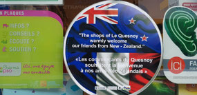 A 'Welcome NZ' sign