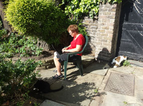 A blogger and cat.