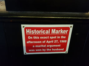 Quirky sign in the pub