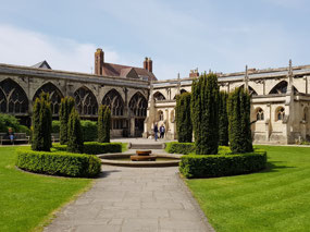 The peaceful area within the Cathedral grounds