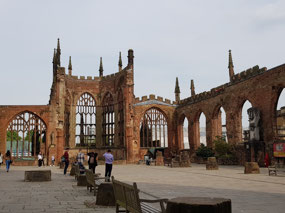 The shell of the old cathedral
