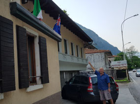 NZ flag flying in Barcarola