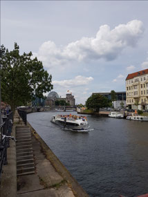 A tour boat ont the River Spree