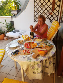 Tea on our balcony