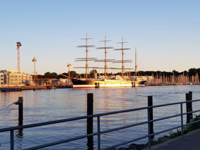 A nice sailing ship at the port