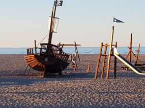 The kids playground at the beach
