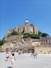 Arriving at Mont St Michel