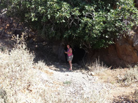 Chris about to enter the secret war tunnel