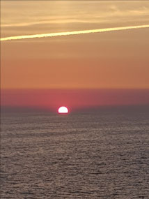 A lovely sunset when leaving Helsinki