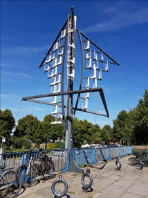 A kinetic sculpture