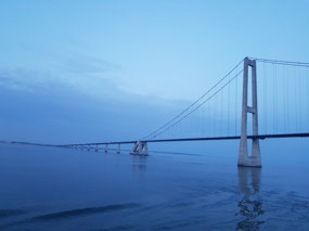 The 8km Oresund Bridge that we sailed under