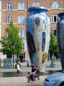 A sculptured vase in Roskilde