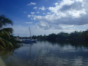 Along the lagoon channels