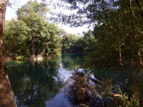 Trebižat River below the falls