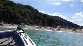 Approaching Limni Beach--we didn't stay