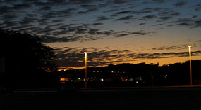 Sonnenuntergang Flughafen