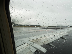 A very wet runway
