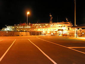 Ferry at night