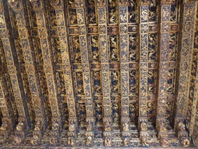 Gilded ceiling of function room