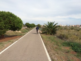 Empty bike path