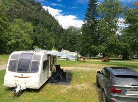 Our pitch at Camping Bled