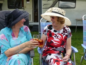 Posh frocks & Pimms