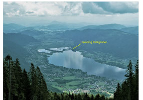 Lake with our site