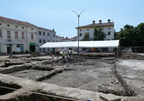 Archaeological dig for the thermae