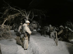 Diorama of winter warfare
