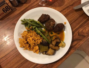 Lamb koftas meal