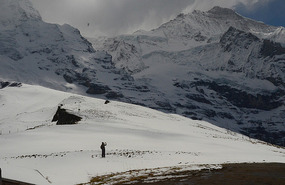 Me dwarfed by the Jungfrau