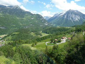 Halfway up the funicular