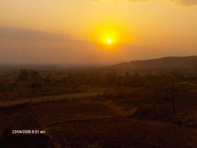 Sunset on the way to Yaragatti