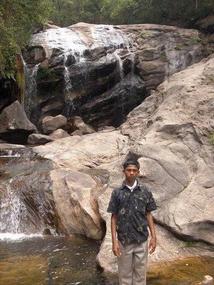 John at the waterfall