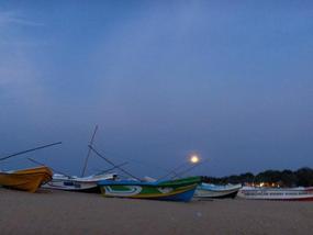 Moon over Arugam.