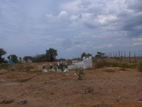 Graves and memorials.
