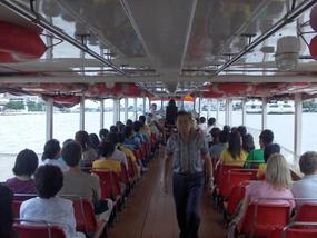 Forward on the ferry.