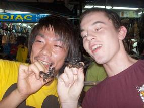 Friends with scorpions.
