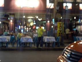 Cross the street. .