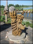 Wood carvings on way to Riga