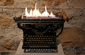 Love this! Yes, real flames burning.