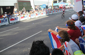 BCR sponsored bike race in Avenida 2