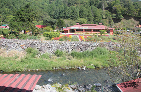 View from the hostel 1st floor balcony