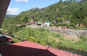 View from the hostel 1st floor balcony