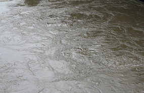 Water being released and now rising