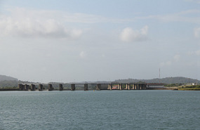 Hydro dam where excess water is released