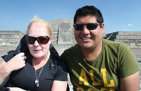 Tour leader Bec & local guide Quetzalcoatl 